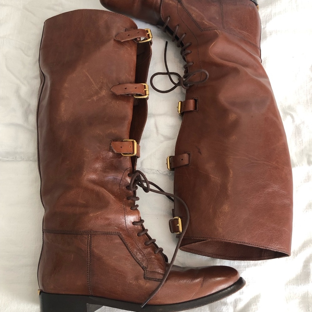 Burberry leather buckle front boots, EUC - Picture 6 of 7